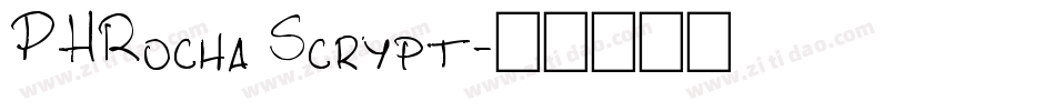 PHRocha Scrypt字体转换